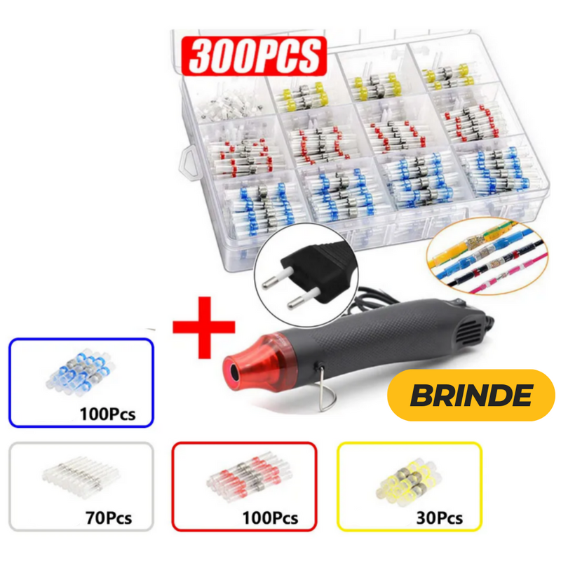 Kit Conector TermoRetrátil SOLDERSEAL 2 em 1: Solda e Isola [FRETE GRÁTIS]