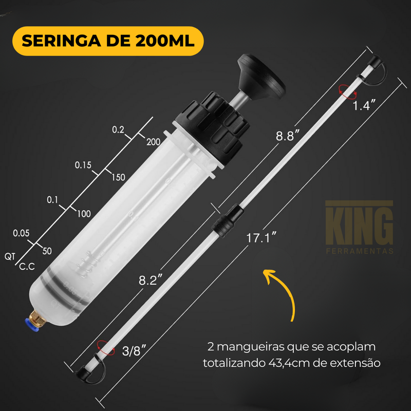 Seringa de transferência de fluídos ZERO VAZAMENTOS!