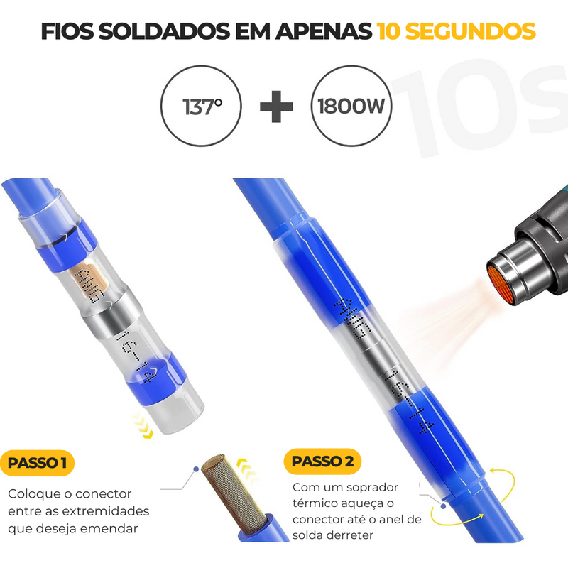 Kit Conector TermoRetrátil SOLDERSEAL 2 em 1: Solda e Isola [FRETE GRÁTIS]