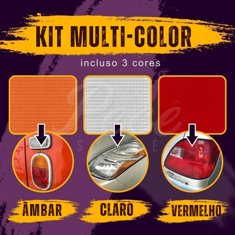 Kit Adesivo de Reparo para Lanternas Automotivas