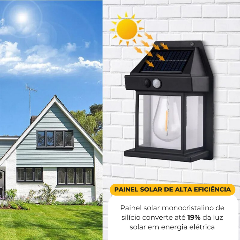 Lâmpada Solar Inteligente para Jardim