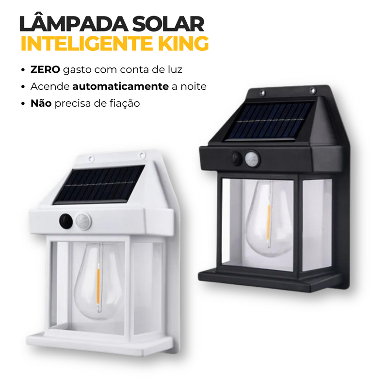 Lâmpada Solar Inteligente para Jardim