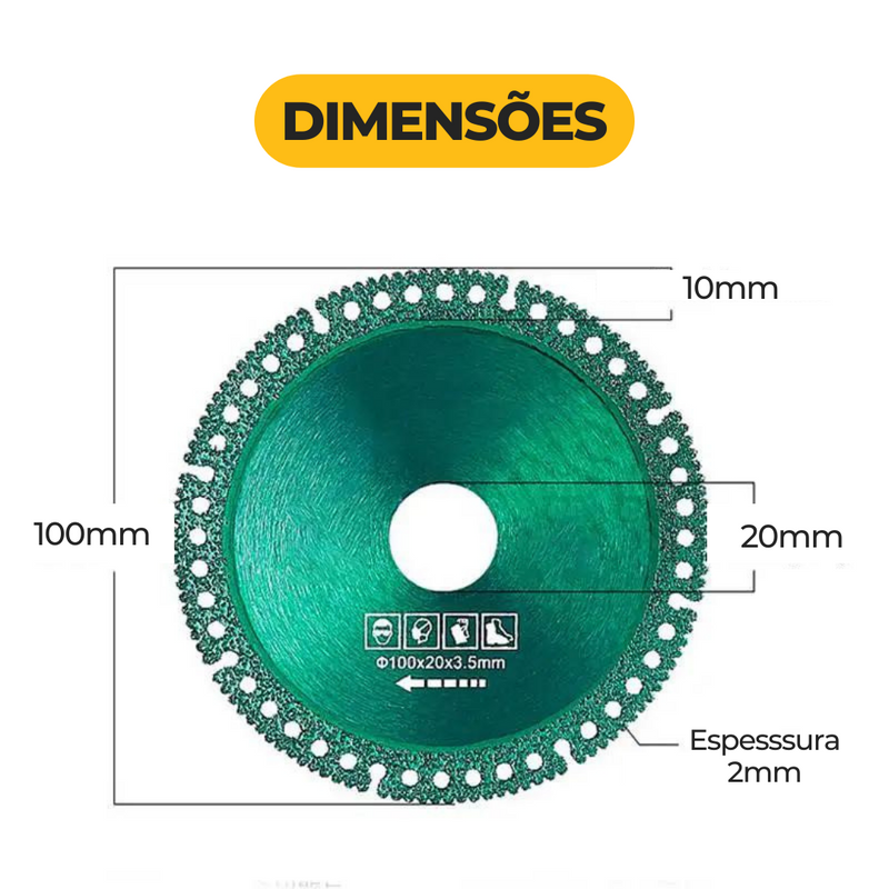 Disco De Corte Multifuncional Indestrutível CortaTudo - PAGUE 2 LEVE 3