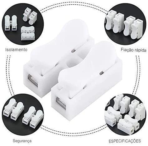 Conector Rápido para Fios sem Soldas 2 Vias