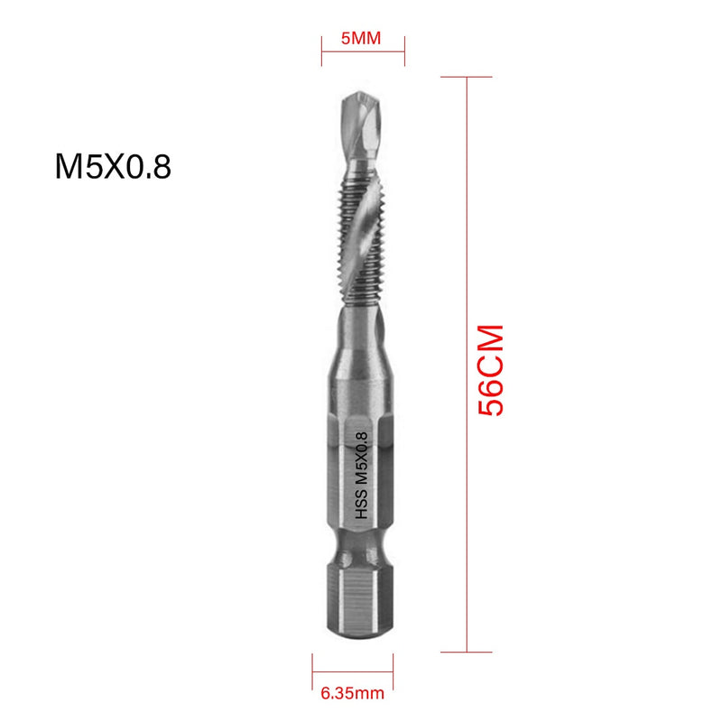 Broca 2X1 Macho Titanium 6 Peças