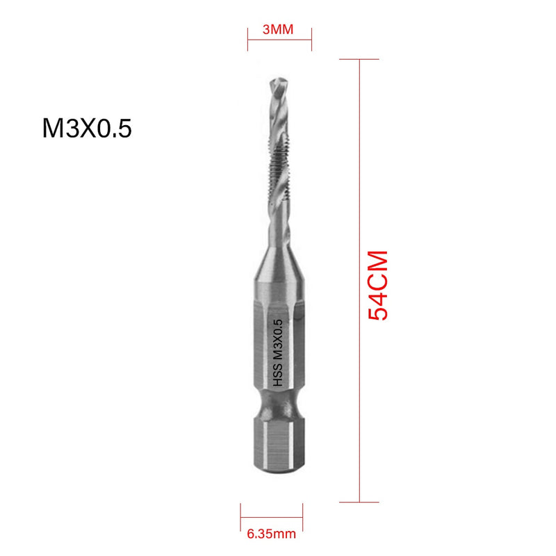 Broca 2X1 Macho Titanium 6 Peças