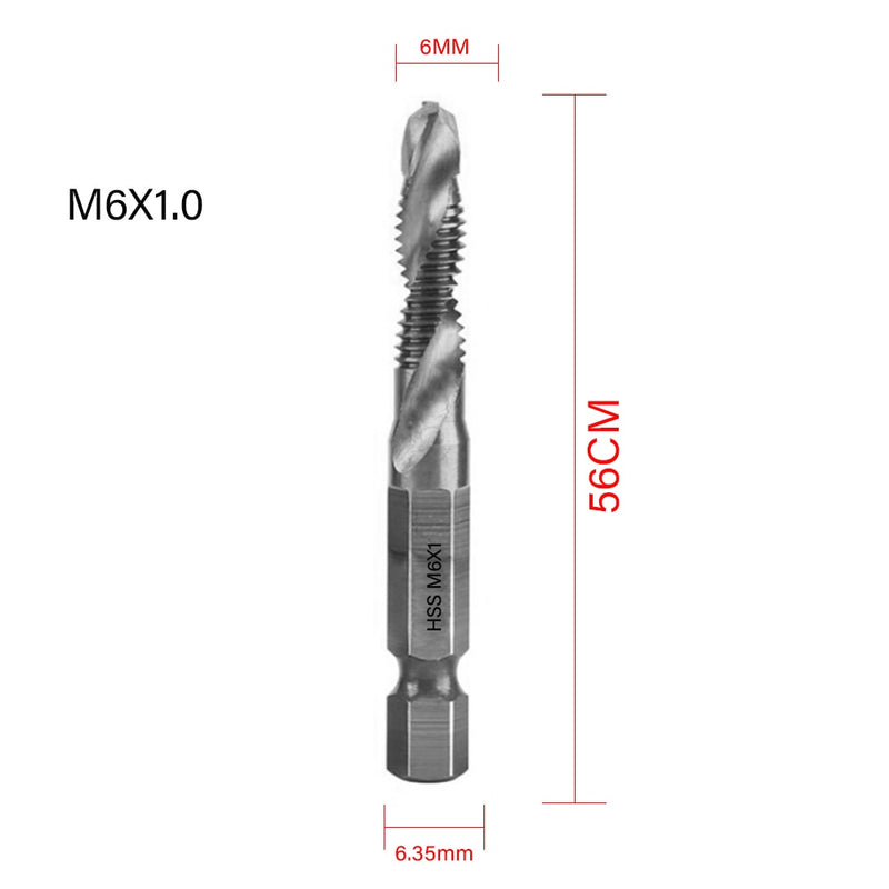 Broca 2X1 Macho Titanium 6 Peças