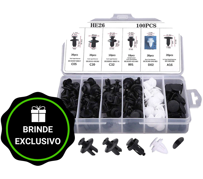 KingFixed - Kit 100 pcs + Caixa Organizadora de Brinde