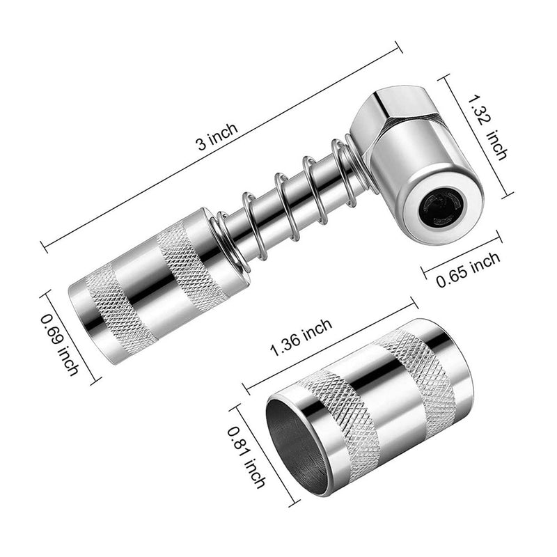 Adaptador de Acoplador 90° de Engate Rápido De Lubrificação 10.000Psi - FRETE GRÁTIS