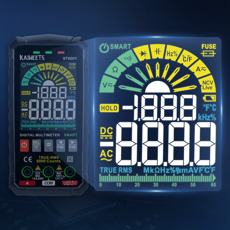 Multímetro Digital Inteligente A99 6000 contagens True-RMS