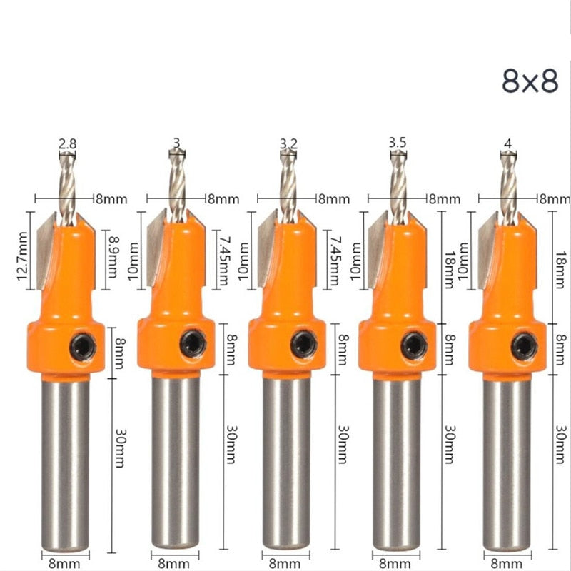 Broca Escareador Para Madeira Premium - 5 Peças