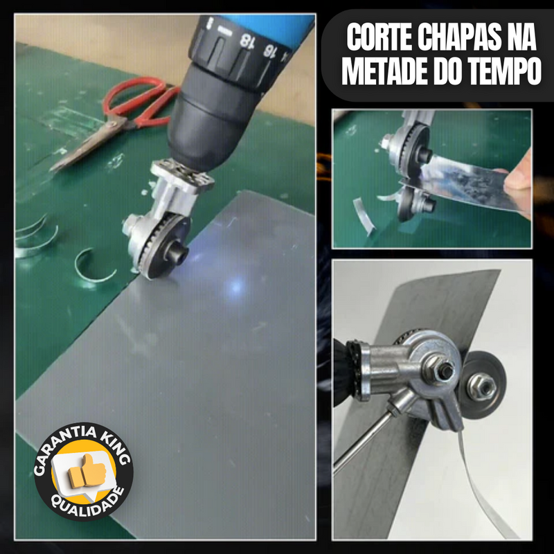 Cortador de Chapa Universal para Furadeira e Parafusadeira King - Frete Grátis