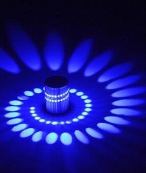 Lâmpada LED RGB com efeito espiral