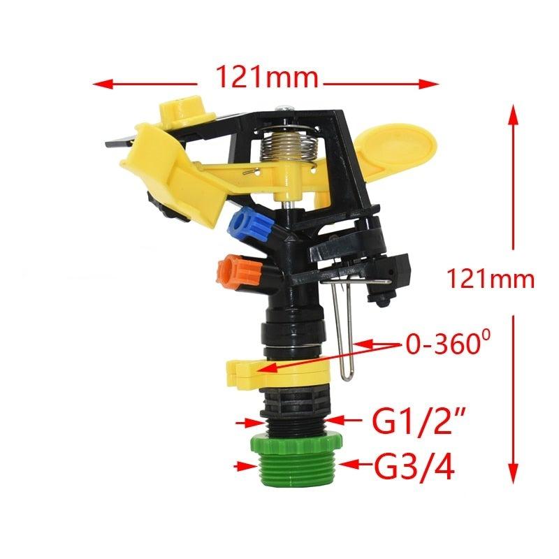 Irrigador de jardim com rotação 360 graus bico ajustável